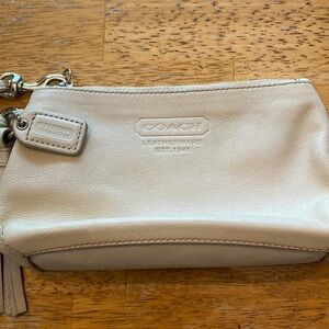 Coach mini leather wristlet